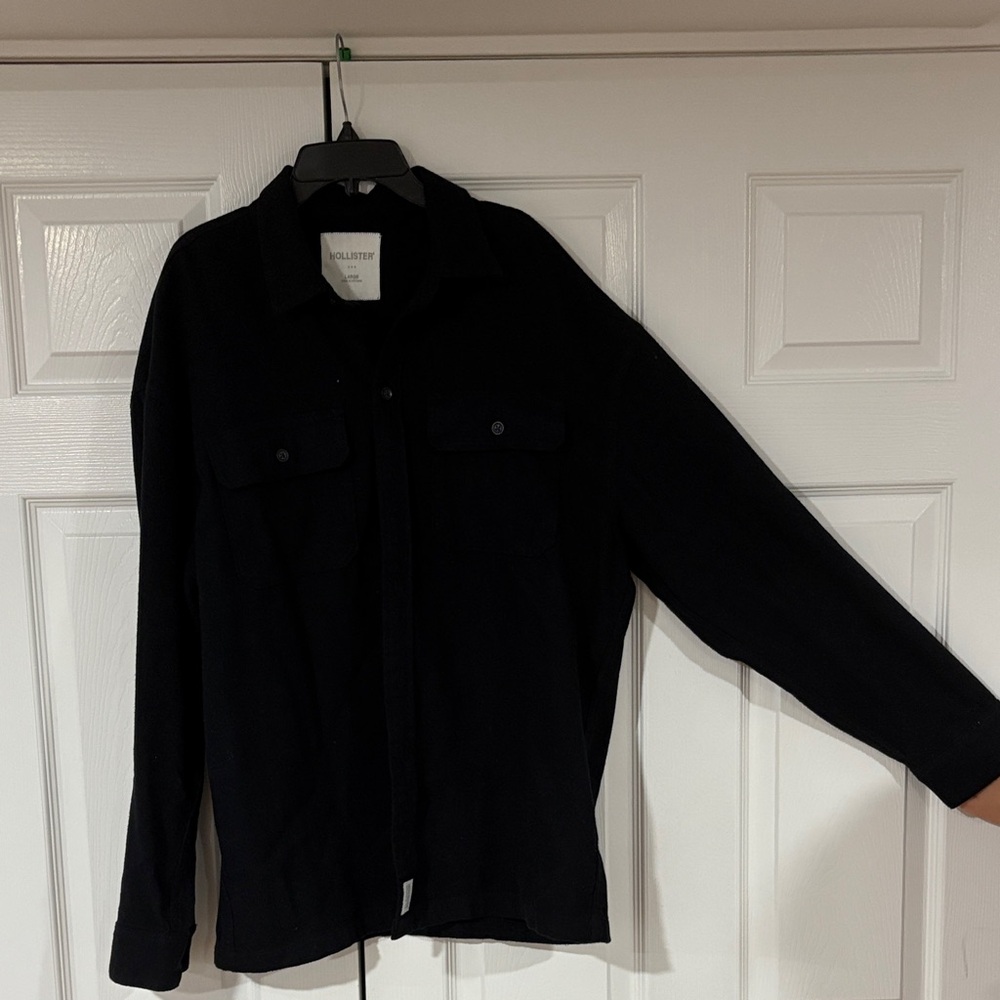 Hollister Classic Black 2 Pocket Button Down Shirt